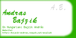 andras bajzik business card